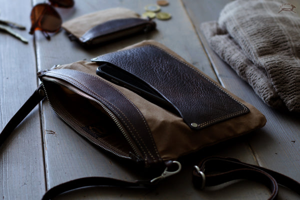 Cross Body Purse Canvas - OCHRE handcrafted
