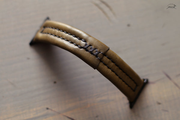 Green Leather Apple Watch Band