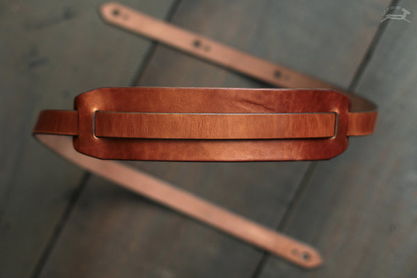 Handcrafted Leather Guitar Strap - FOLK style