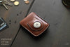 Leather AirTag wallet with air tag sleeve - OCHRE handcrafted