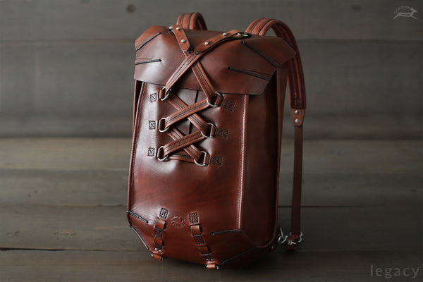 Mid Brown Leather Backpack - OCHRE handcrafted