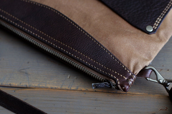 Slim Handbag YKK zipper - OCHRE handcrafted