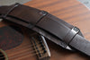 Vintage-style leather guitar strap