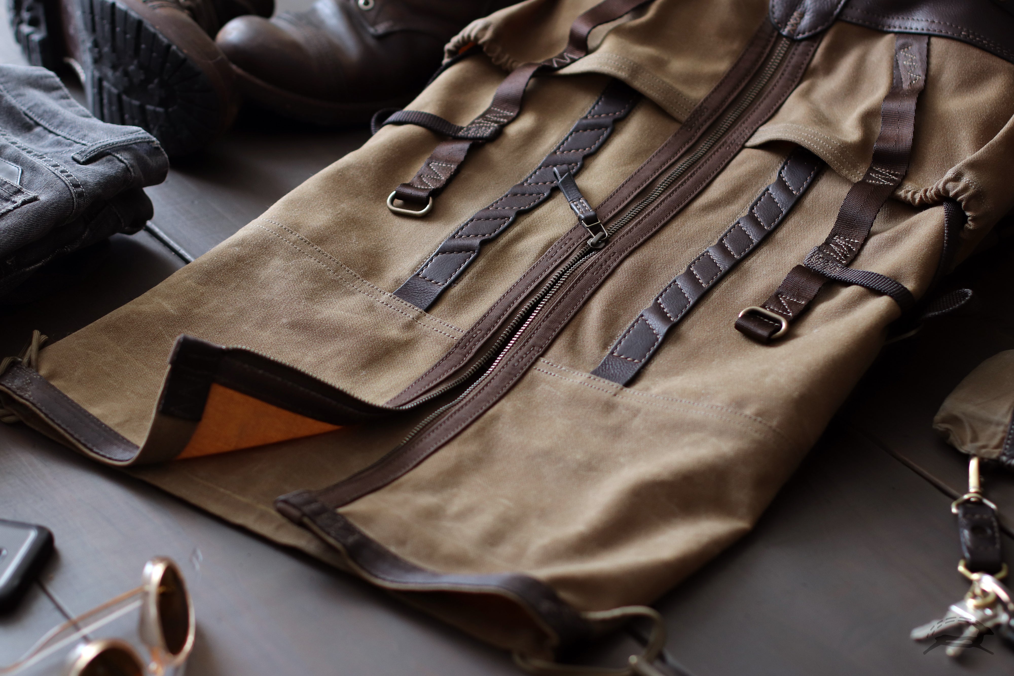 Waxed Canvas Backpack - OCHRE Handcrafted