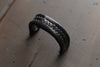black stitched watch band