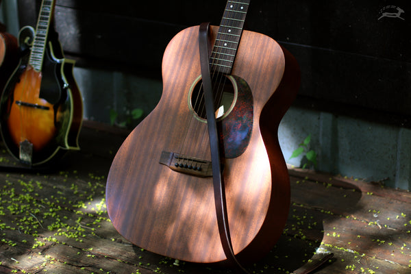 bluegrass guitar strap leather - OCHRE handcrafted