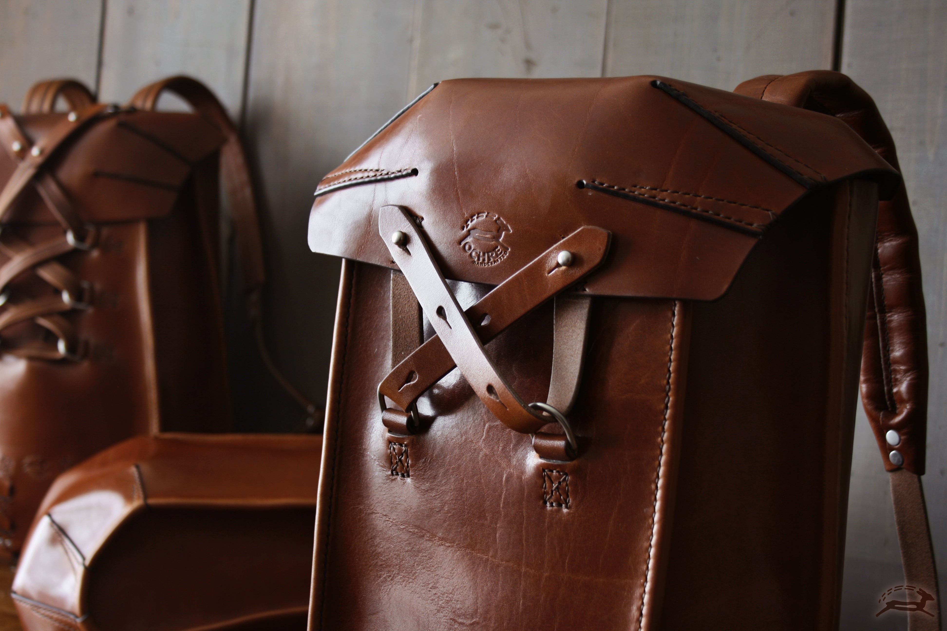 brown leather backpack- OCHRE handcrafted