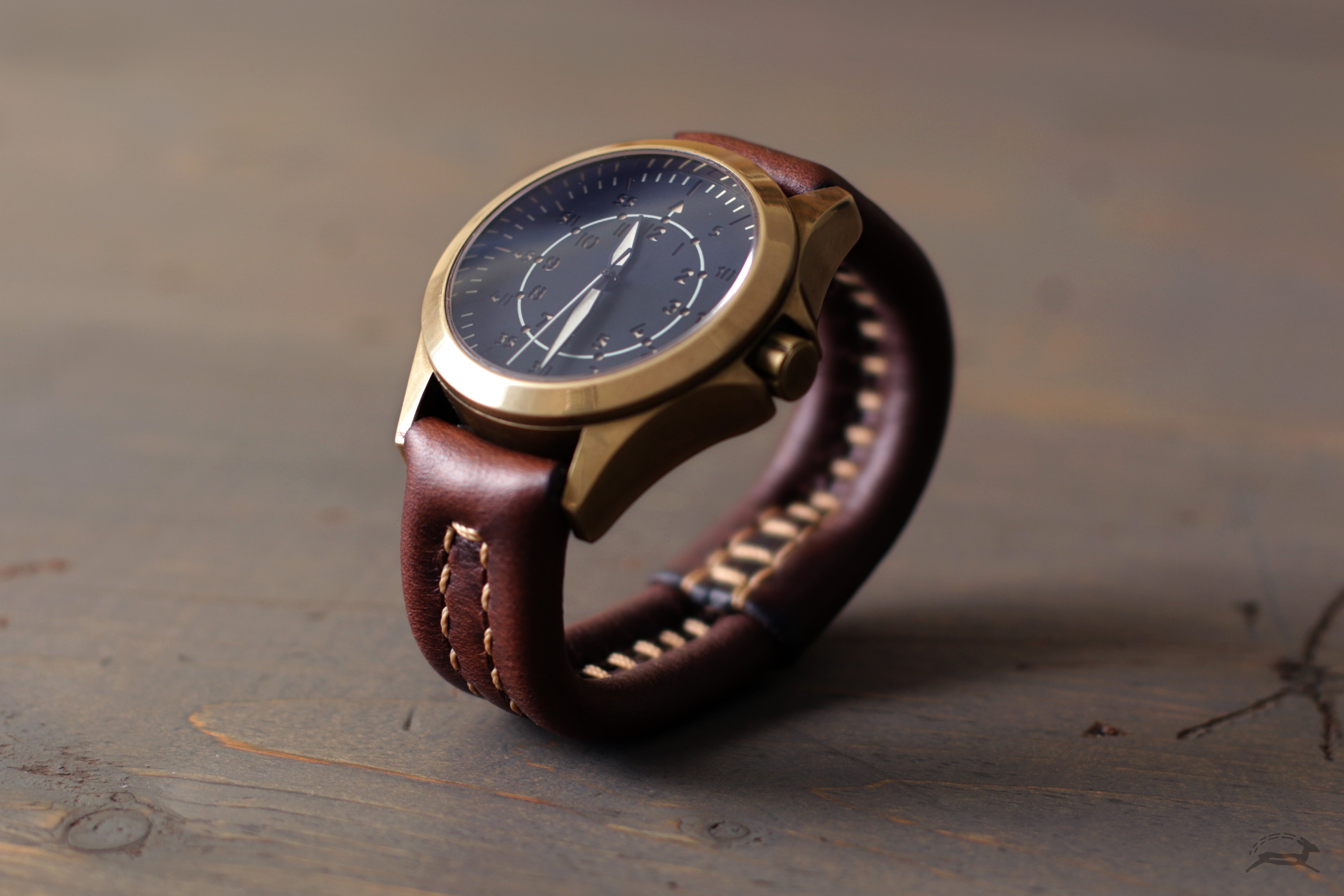 brown leather watch band