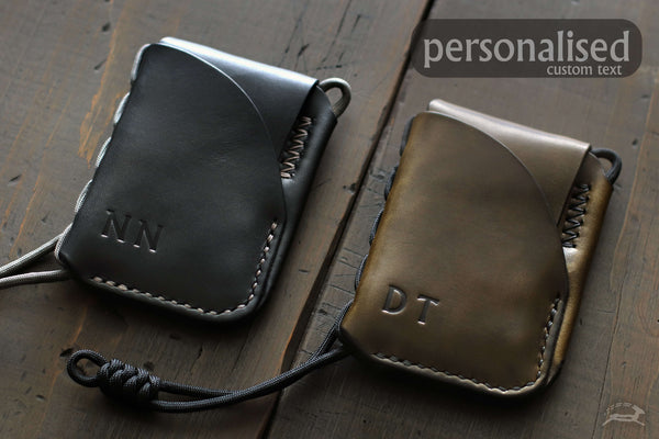 custom leather card holder wallets with engraving - OCHRE handcrafted