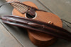 dark brown leather ukulele strap