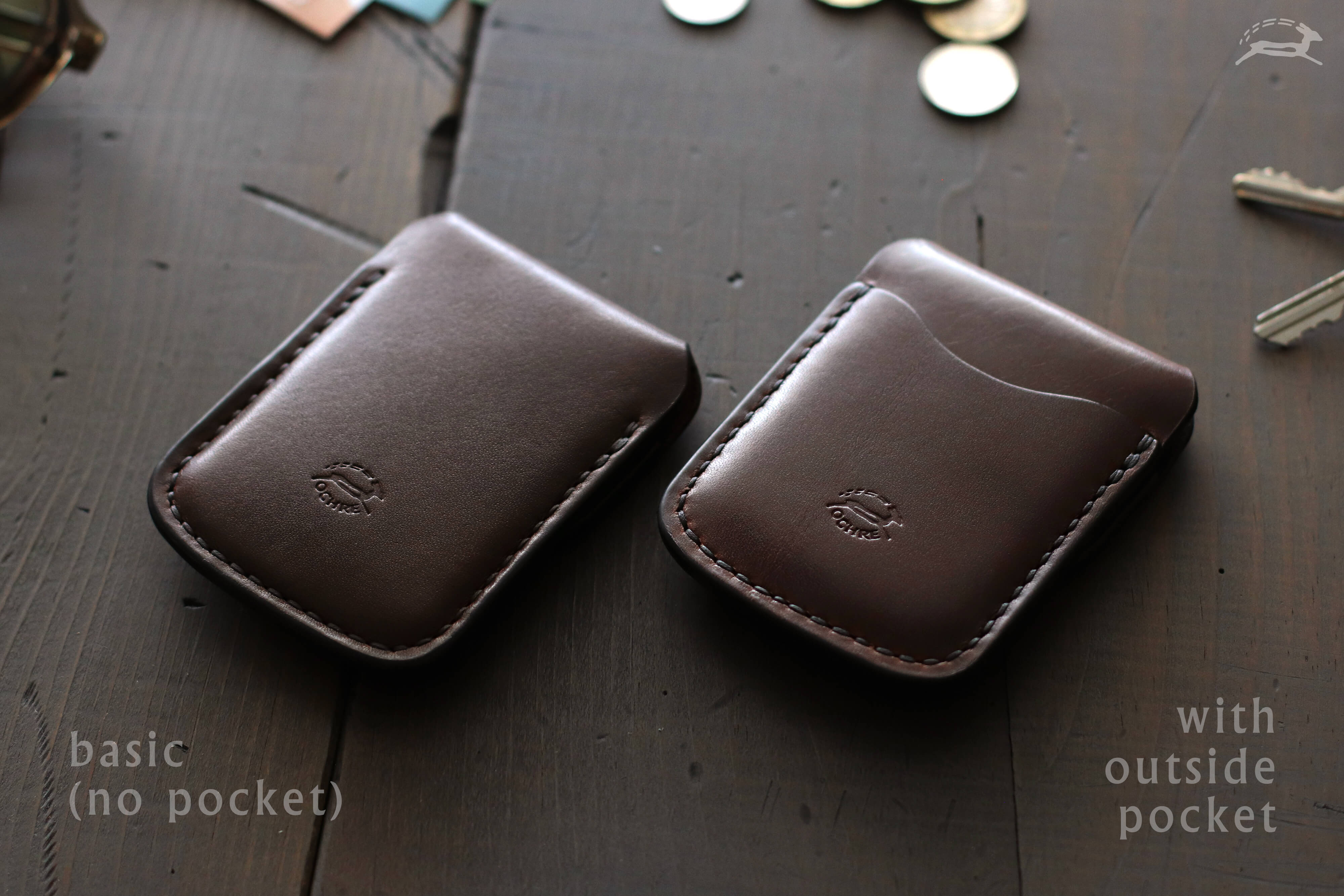 dark brown wallets edc - OCHRE handcrafted