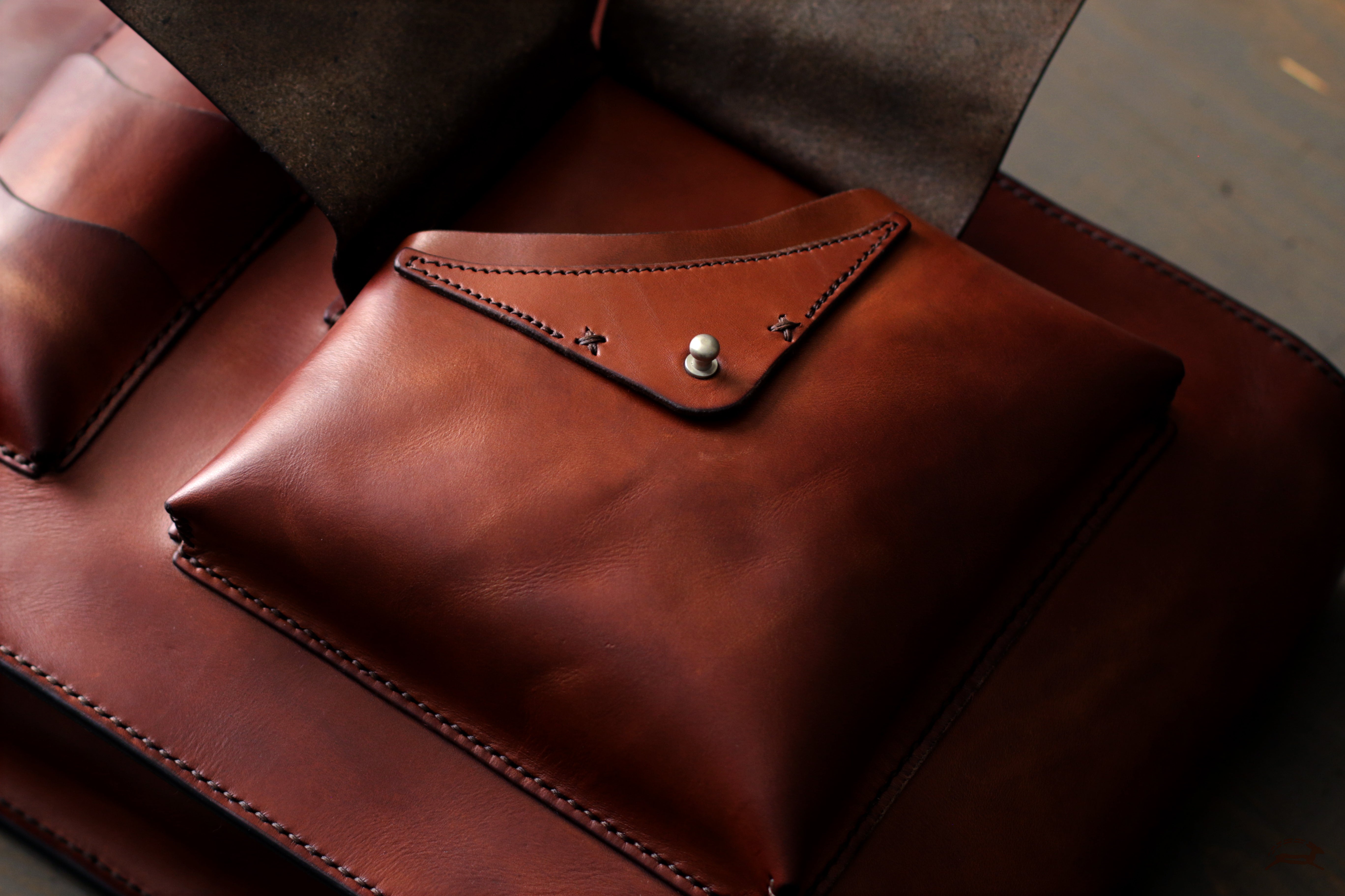 handmade bag with studs - OCHRE handcrafted