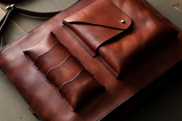 leather messenger bag - OCHRE handcrafted