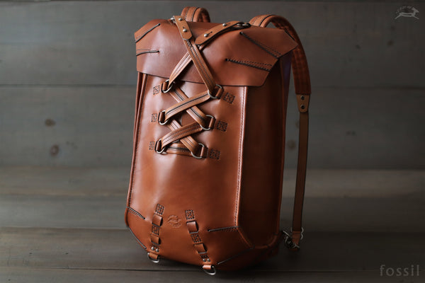 light brown leather backpack - OCHRE handcrafted