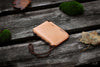 natural leather wallet with paracord 550 lanyard snake knot - OCHRE handcrafted