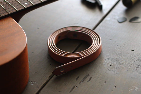 skinny leather guitar strap - OCHRE handcrafted