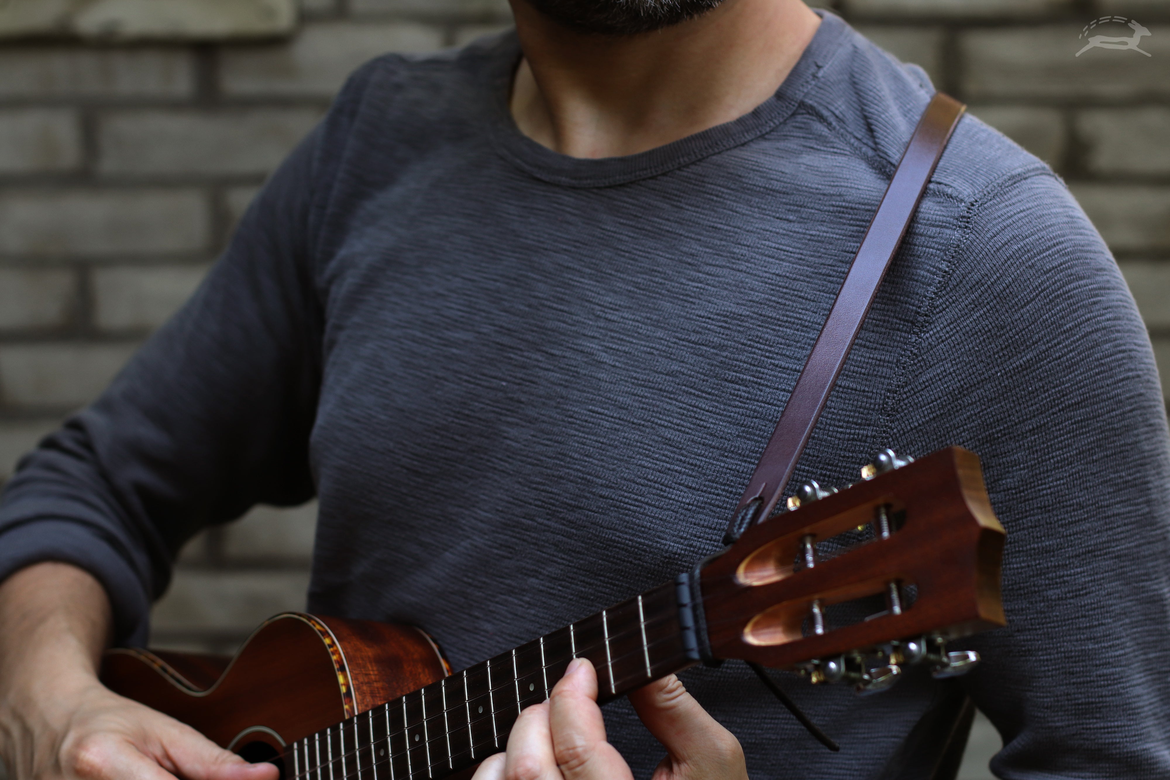 tenor ukulele strap leather - OCHRE handcrafted
